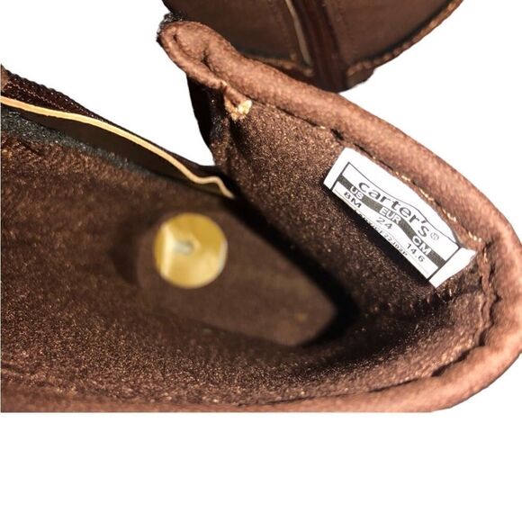 KIDS GIRL’S Carter’s Brown/Khaki BNWT Mid-Calf Boots With Side Buckle. S… - Picture 7 of 7